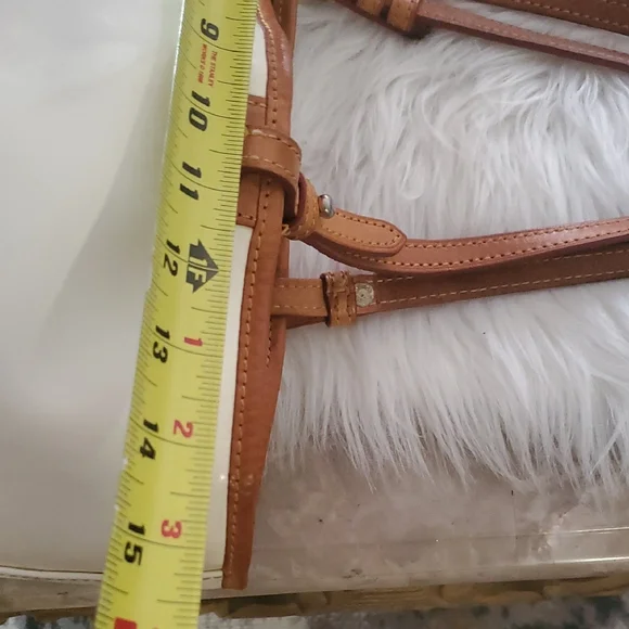 Dooney & Bourke White  and Brown Tote Bag - Picture 16 of 16